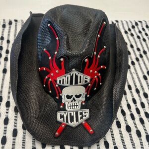 Black and Red Skull Cowboy Hat